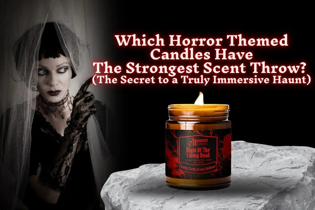 gothic woman looking at a candle