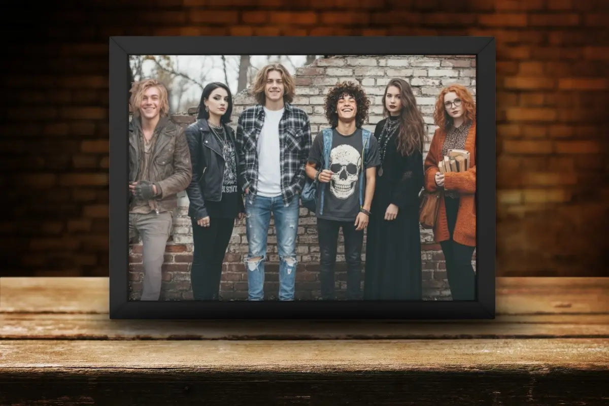 a friend group in a frame