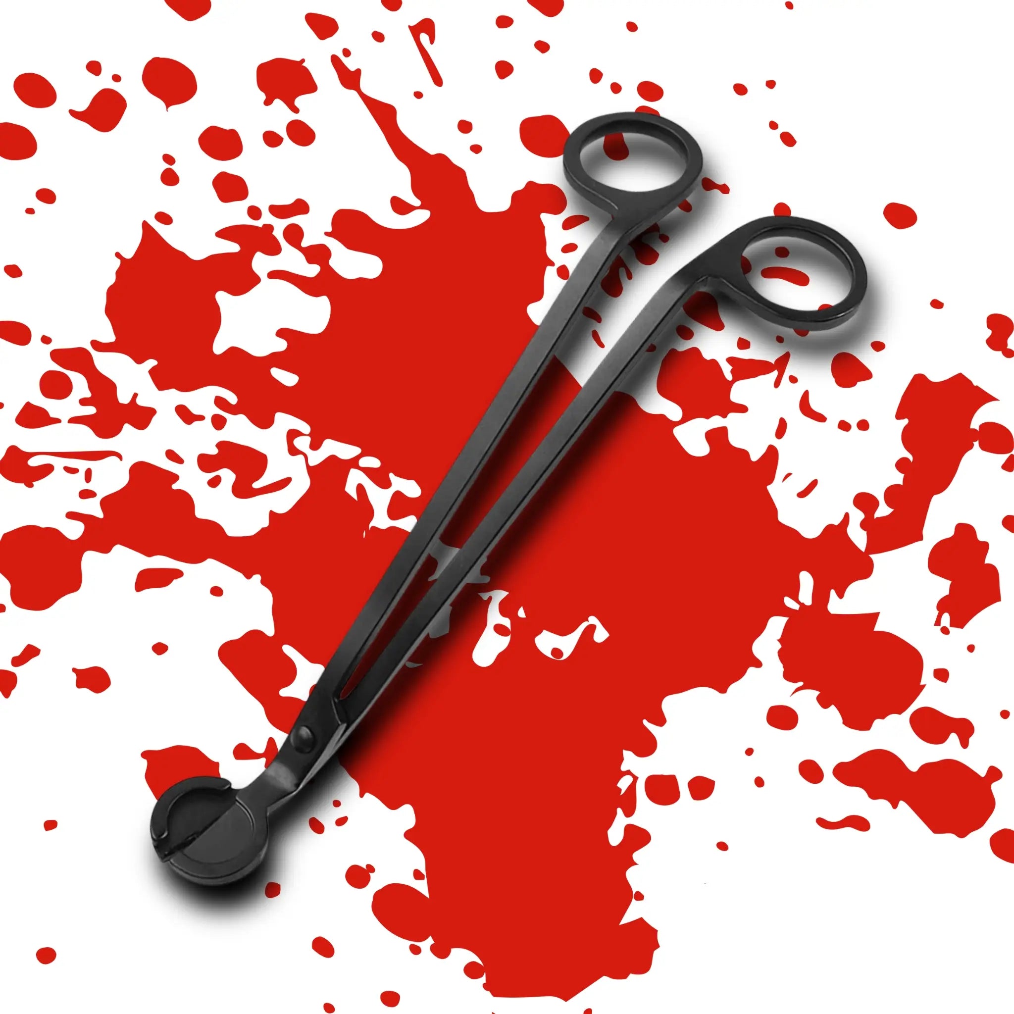 wick trimmers on blood splatter